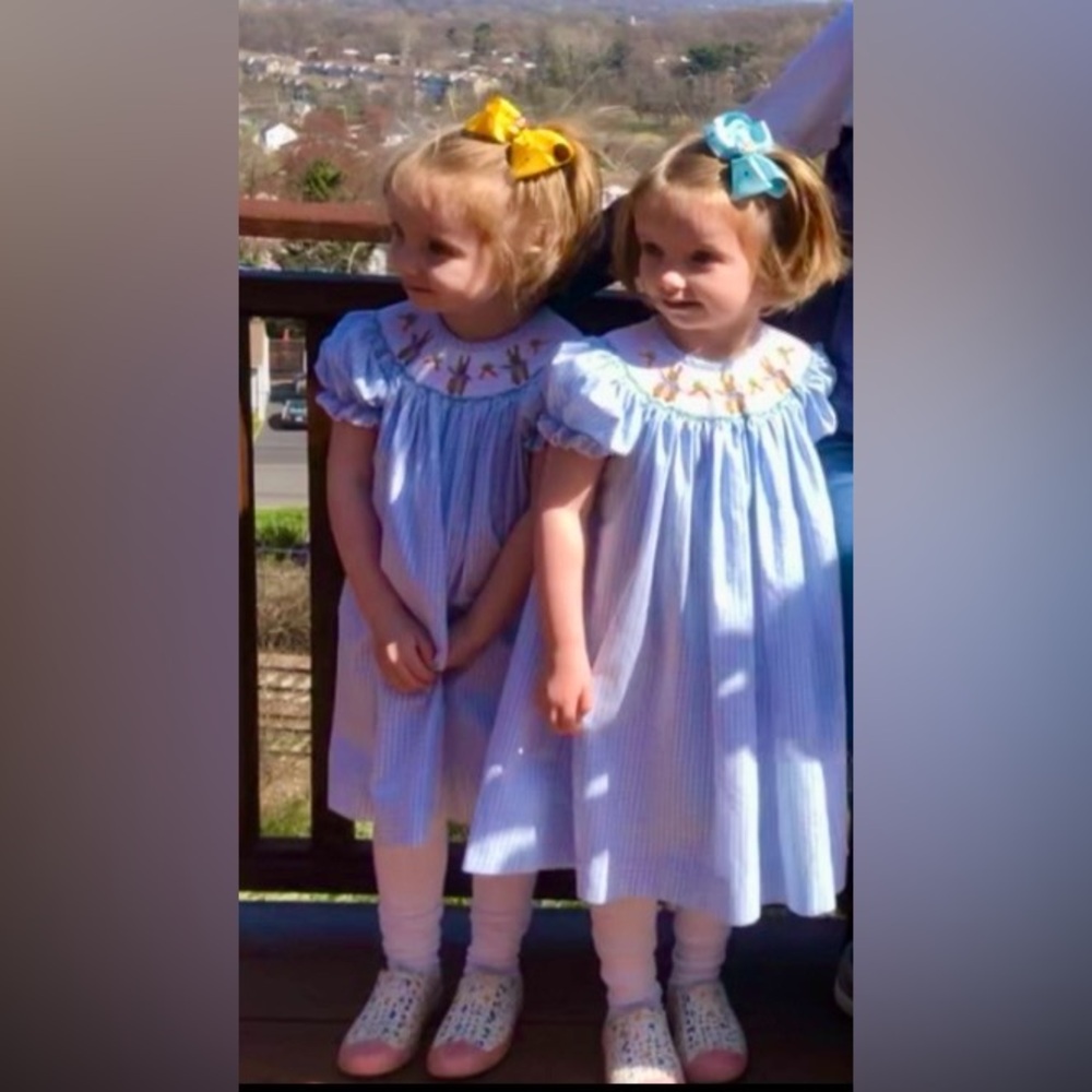 Blue Gingham Kids Dresses